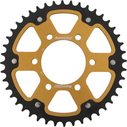 Supersprox Rear Stealth Sprocket Alu/Stl 44T-520 Gld Kaw/Pol Rst-478-44-Gld