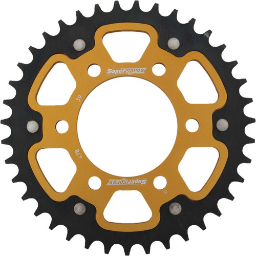Supersprox Rear Stealth Sprocket Alu/Stl 39T-520 Gld Kaw/Pol Rst-478-39-Gld