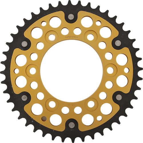 Supersprox Rear Stealth Sprocket Alu/Stl 44T-520 Gld Duc Rst-735-44-Gld