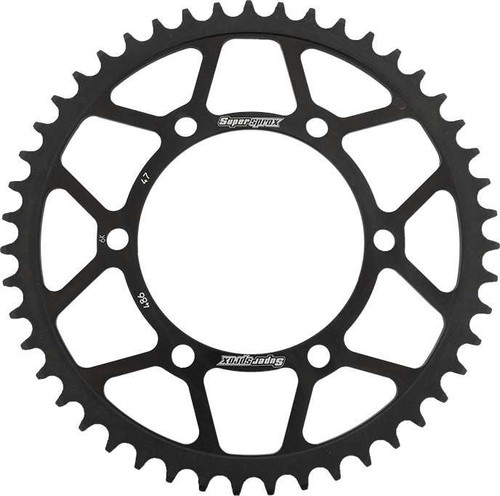 Supersprox RFE-486-47-BLK Supersprox Rear Sprocket Steel 47T-520 Blk Hon/Kaw/Yam Rfe-486-47-Blk