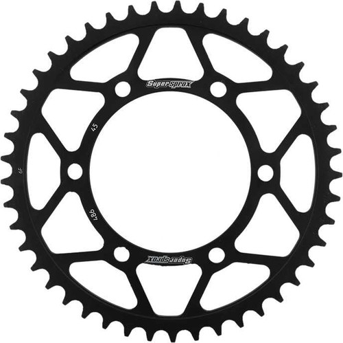 Supersprox RFE-486-45-BLK Supersprox Rear Sprocket Steel 45T-520 Blk Kaw Rfe-486-45-Blk