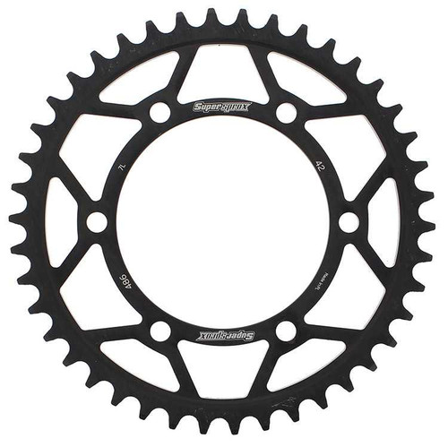 Supersprox RFE-486-42-BLK Supersprox Rear Sprocket Steel 42T-520 Blk Hon/Kaw Rfe-486-42-Blk