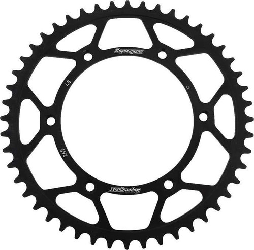 Supersprox RFE-245-48-BLK Supersprox Rear Sprocket Steel 48T-520 Blk Yam Rfe-245-48-Blk