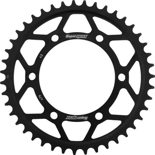 Supersprox RFE-479-43-BLK Supersprox Rear Sprocket Steel 43T-530 Blk Yam Rfe-479-43-Blk