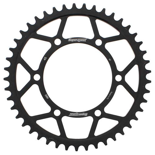 Supersprox RFE-480-45-BLK Supersprox Rear Sprocket Steel 45T-525 Blk Suz/Yam Rfe-480-45-Blk