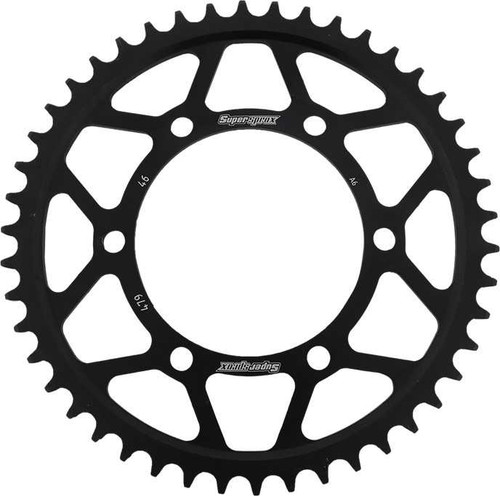 Supersprox RFE-479-46-BLK Supersprox Rear Sprocket Steel 46T-530 Blk Yam Rfe-479-46-Blk