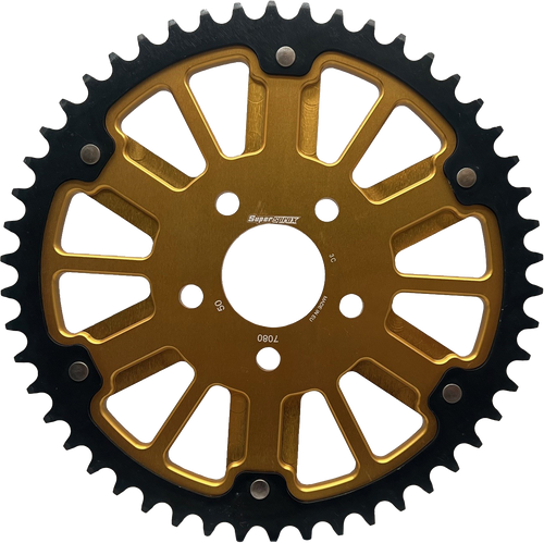 Supersprox RST-7080:51-GLD Supersprox Stealth 51T Rear Sprocket Gld Alum Car Blk Steel Teeth Rst-7080:51-Gld