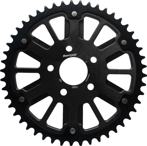 Supersprox Stealth 53T Rear Sprocket Blk Alum Car  Blk Steel Teeth Rst-7080:53-Blk