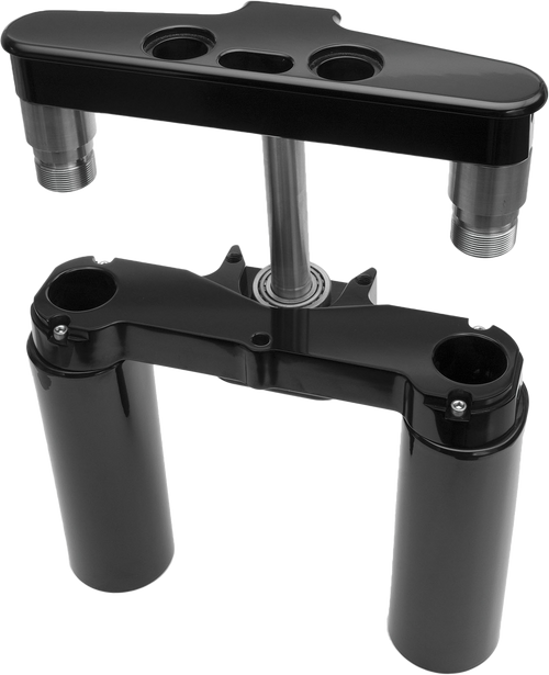 Hawg Halters Inc 41FBAR4 Hawg Halters Inc 4 Deg Raked Tripple Trees 41Mm Black Custom 41Fbar4