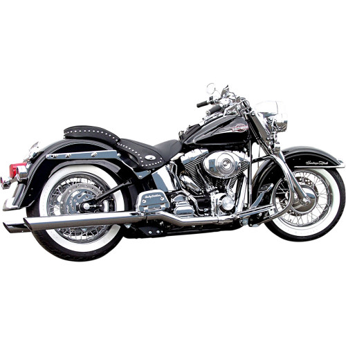 Bassani Xhaust Slip-On Mufflers - Slash-Up - Chrome 31117B
