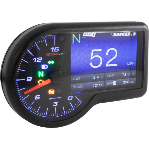 Koso North America Rx-3 Gauge - Black Ba071000 Koso North America Rx-3 Gauge - Black Ba071000