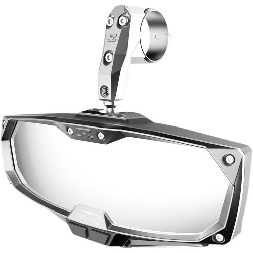 SEIZMIK 5618020 Seizmik Mirror - Halo R - Rear View W/Led Cabin Light - Rectangle - Silver W/Silver Bezel - 1.875"/2" Rops 56-18020
