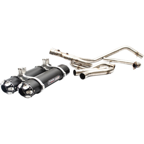 Trinity Racing Dual Exhaust - Black Tr-4112D-Bk Trinity Racing Dual Exhaust - Black Tr-4112D-Bk