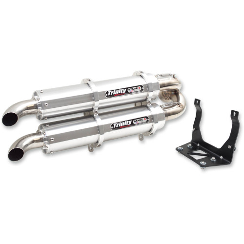Trinity Racing Stage 5 Slip-On Dual Muffler - Aluminum Tr-4160S