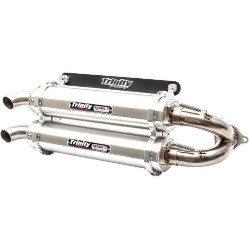 Trinity Racing Stage 5 Slip-On Dual Muffler - Aluminum Tr-4152S Trinity Racing Stage 5 Slip-On Dual Muffler - Aluminum Tr-4152S