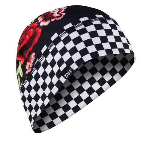 Zan WHLL421 Zan Sportflex Series Helmet Liner Checkered Floral Whll421