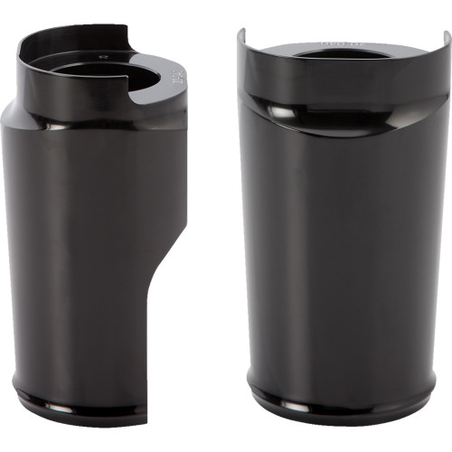 Arlen Ness Fat Tire Fork Boot Cover - Black Anodized - Smooth 20-042