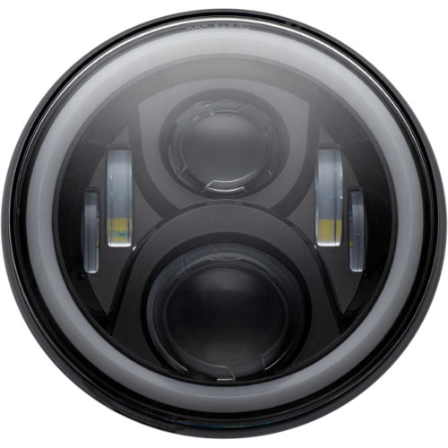 CUSTOM DYNAMICS CD713B Custom Dynamics Headlamp - 7" - Led - Black Cd-7-13-B