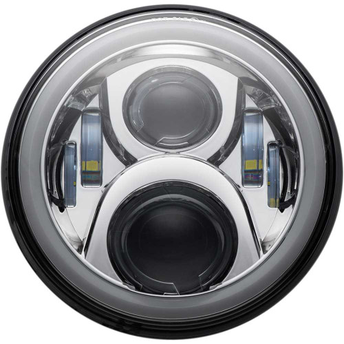 CUSTOM DYNAMICS CD713C Custom Dynamics Headlamp - 7" - Led - Chrome Cd-7-13-C