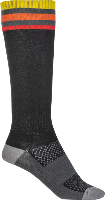 Fly Racing 350-0540L Fly Racing Mx Socks Thin Black Lg/Xl 350-0540L