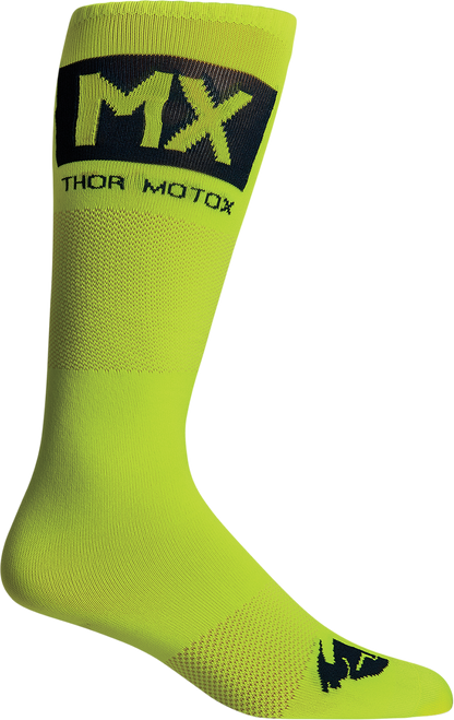 THOR 3431-0665 Thor Mx Cool Socks - Acid/Midnight Black - Size 6-9