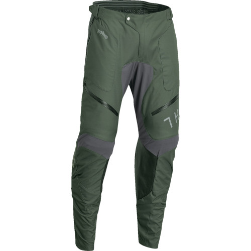 Thor Terrain In-The-Boot Pants - Army Green/Charcoal - 28