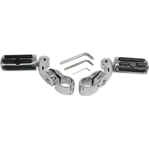 RIVCO PRODUCTS MV115 Rivco Products Highway Pegs With Mount - Chrome Mv115
