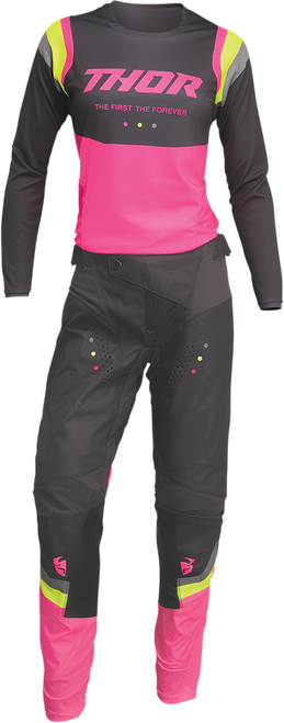 Thor Women'S Pulse Rev Pants - Charcoal/Pink - 7/8
