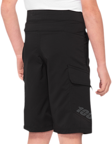 100% 4003300001 100% Youth Ridecamp Shorts - Black - Us 24 40033-00001