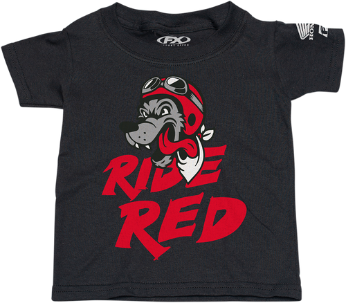 FACTORY EFFEX 2383322 Factory Effex Toddler Honda Ride Red Wolf T-Shirt - Black - 3T 23-83322