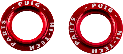 Puig Hi-Tech Parts Axle Slider Rings Univ Red 20271R