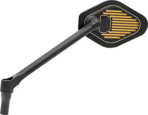 Drag Specialties Mirror Adjustable Long Stem Black/Gold Left