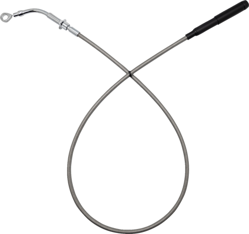 FAT BAGGERS INC. 118010-C Fat Baggers Inc. Ez Install Cltch Cbl Upper 10" Over Stk Stainless Braid 118010-C