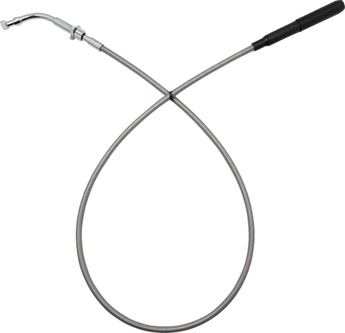 FAT BAGGERS INC. 108006-C Fat Baggers Inc. Ez Install Cltch Cbl Upper 6" Over Stk Stainless Braid 108006-C