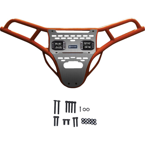 Ravek Front Bumper/Skid Plate With White Lights - Orange - Rzr Xp 1000 64-317Orl Ravek Front Bumper/Skid Plate With White Lights - Orange - Rzr Xp 1000 64-317Orl