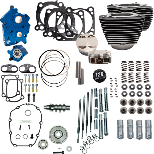 S&S CYCLE 310-1224C S&S Cycle Powerpak Oilcool 4.320"Bore 4 3/8"Stroke 550G Cam Wbw/Hi M8 310-1224C