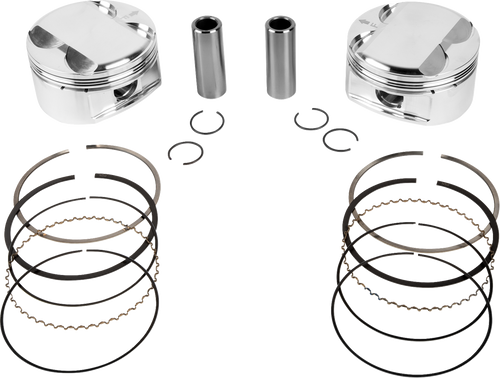 JE PISTONS 398727 Je Pistons Piston Kit Hd M8 114 3.937 Bore 4.375 Stroke 11.5:1 398727