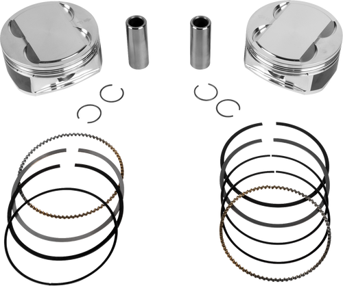 Je Pistons Piston Kit Hd M8 114 4.255 Bore 4.375 Stroke 12:1 399160
