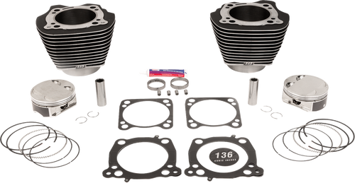 S&S Cycle Cylindrkit 136"Stck Blt 4.84",4.32"Bore,4.625"Strkwbw/Hi M8 910-0848A