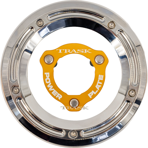 TRASK TM-0051-CH-GD Trask Derby Cover And Power Plate Kit M8 Fl Chrm/Gold Tm-0051-Ch-Gd