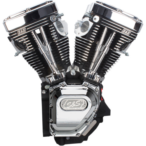 T143 Long Block Engine - Wrinkle Black And Chrome - Touring | Dyna 310-0737A