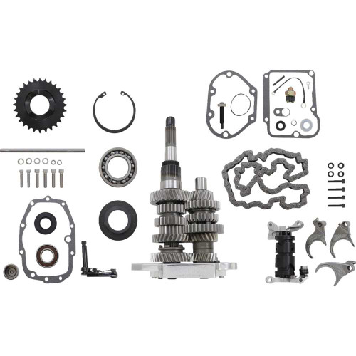 BAKER DRIVETRAIN DD6411L02 Baker Drivetrain Direct Drive Gear Set - 6-Speed - Polished Dd6-411L-02
