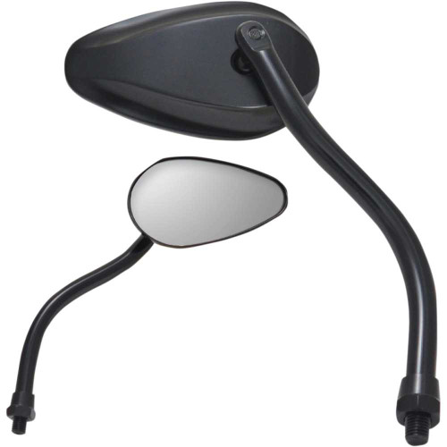 PARTS UNLIMITED 0640-0961 Parts Unlimited Mirror - Teardrop - Black