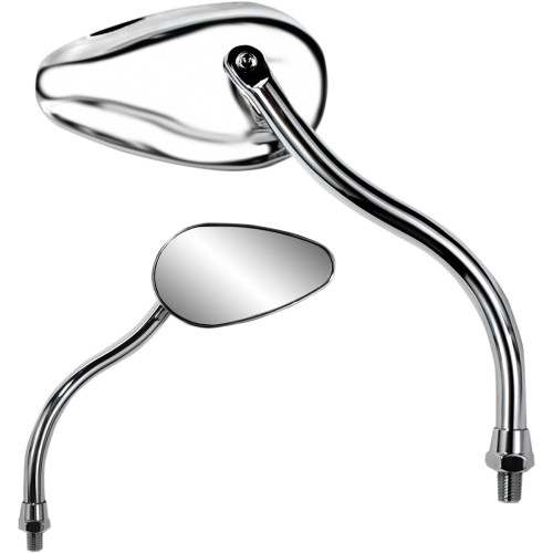 Parts Unlimited Mirror - Teardrop - Chrome