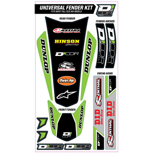 D'COR VISUALS 1520100 D'Cor Visuals Universal Trim Kit - Green 15-20-100