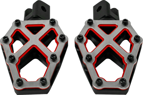 KODLIN USA K73255-RL Kodlin Usa Footpegs Nxl Black W/ Red Accent K73255-Rl