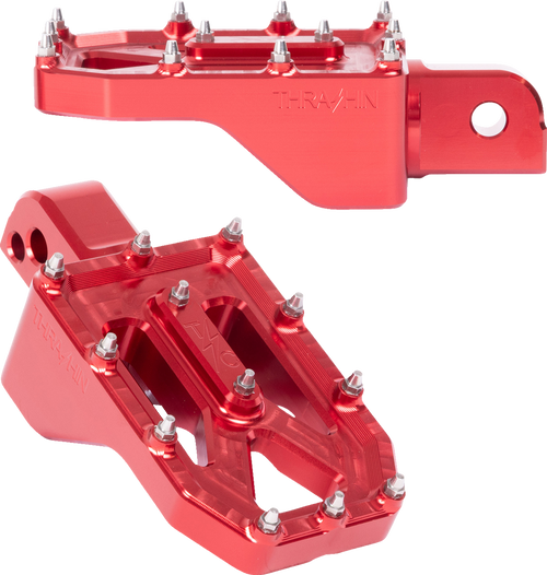 Thrashin Supply Co. Footpegs Aggressor Rear M8 Softail Red Tsc-2022-2-Sr