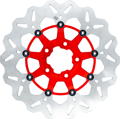 Gbrakes Brake Rotor Front Wave Floating Red Gbdu019