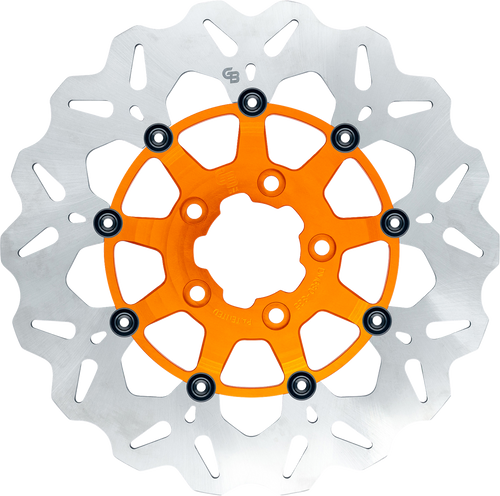Gbrakes GBDU024 Gbrakes Brake Rotor Front Wave Floating Orange Gbdu024