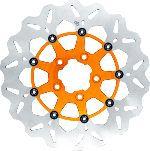 Gbrakes GBDU027 Gbrakes Brake Rotor Rear Wave Floating Orange Gbdu027